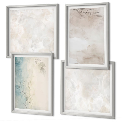 Composizione di 4 quadri texture di pittura ad acquerello
