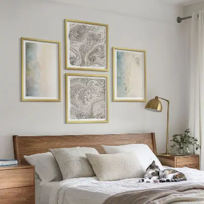 Cartoncini per acquerello delicati con cornice a polittico