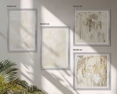 Composizione di 4 quadri Design di pittura dalla texture brillante