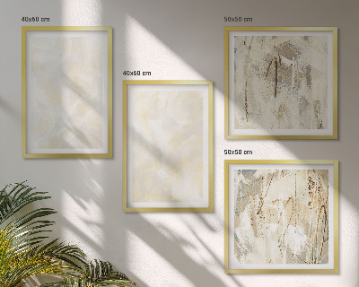 Composizione di 4 quadri Design di pittura dalla texture brillante