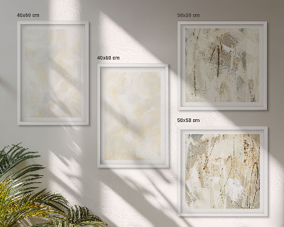 Composizione di 4 quadri Design di pittura dalla texture brillante