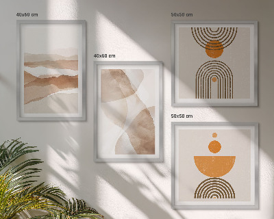 Polittico con cornice Strutture ombre minimalismo