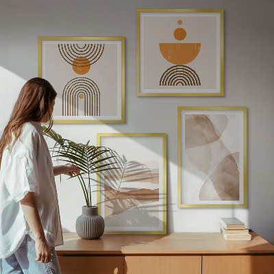 Polittico con cornice Strutture ombre minimalismo