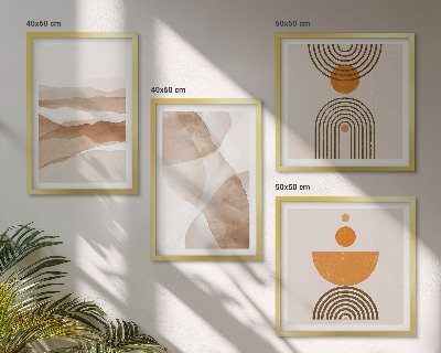Polittico con cornice Strutture ombre minimalismo
