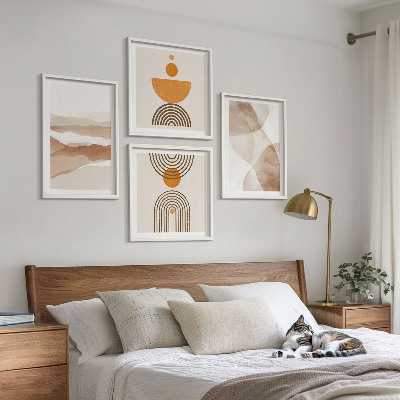 Polittico con cornice Strutture ombre minimalismo