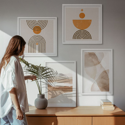 Polittico con cornice Strutture ombre minimalismo