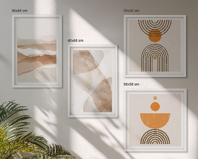 Polittico con cornice Strutture ombre minimalismo