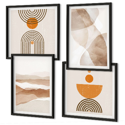Polittico con cornice Strutture ombre minimalismo