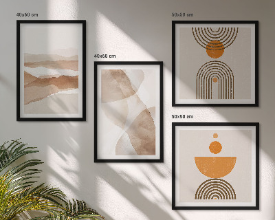Polittico con cornice Strutture ombre minimalismo