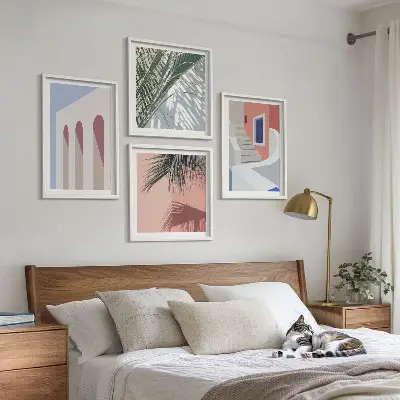 Illustrazioni di architettura urbana galleria a parete