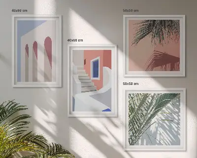 Illustrazioni di architettura urbana galleria a parete