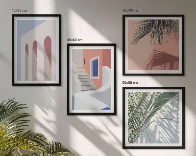 Illustrazioni di architettura urbana galleria a parete