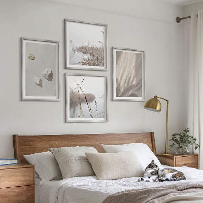 Composizione di 4 quadri Primi piani della struttura in stile boho
