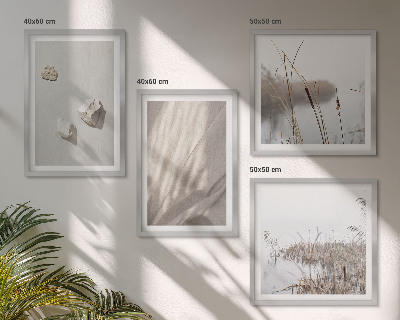 Composizione di 4 quadri Primi piani della struttura in stile boho