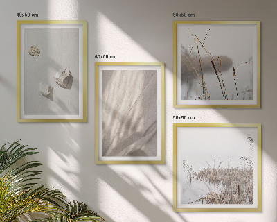 Composizione di 4 quadri Primi piani della struttura in stile boho