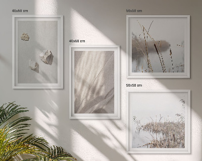Composizione di 4 quadri Primi piani della struttura in stile boho