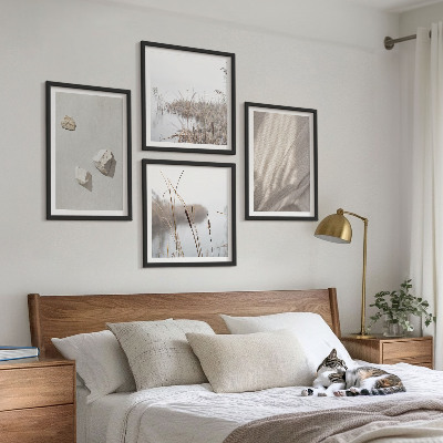 Composizione di 4 quadri Primi piani della struttura in stile boho
