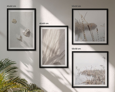 Composizione di 4 quadri Primi piani della struttura in stile boho