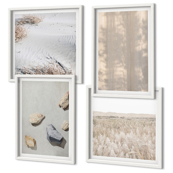 Polittico con cornice Trame naturali in stile boho