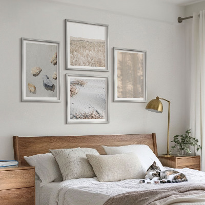 Polittico con cornice Trame naturali in stile boho