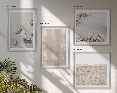 Polittico con cornice Trame naturali in stile boho