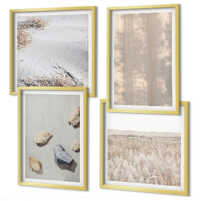 Polittico con cornice Trame naturali in stile boho