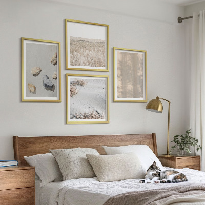 Polittico con cornice Trame naturali in stile boho