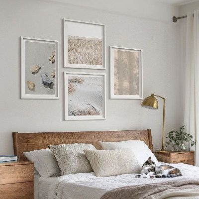 Polittico con cornice Trame naturali in stile boho