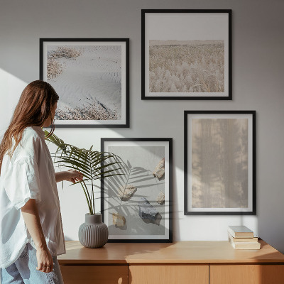 Polittico con cornice Trame naturali in stile boho