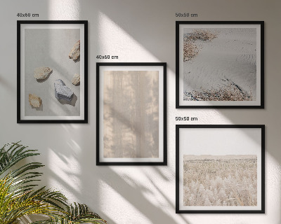 Polittico con cornice Trame naturali in stile boho