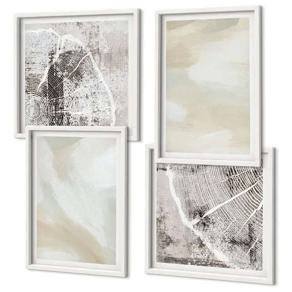 Galleria a parete con texture pittorica in stile minimalista