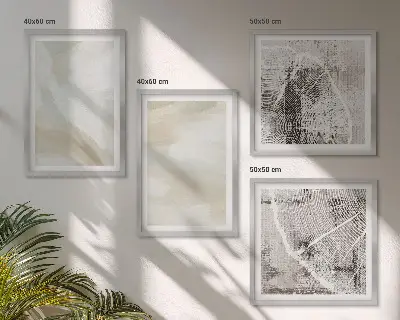 Galleria a parete con texture pittorica in stile minimalista