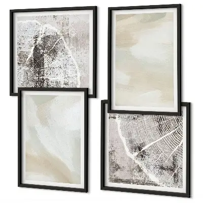 Galleria a parete con texture pittorica in stile minimalista