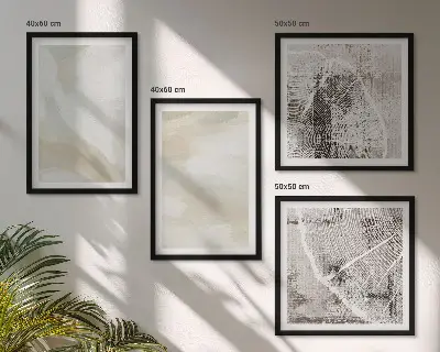 Galleria a parete con texture pittorica in stile minimalista