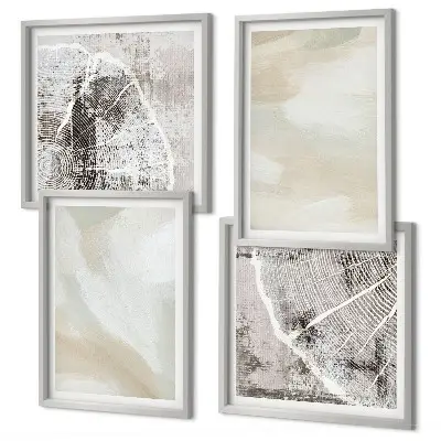 Galleria a parete con texture pittorica in stile minimalista