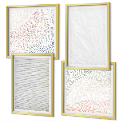 Polittico con cornice Strutture luminose, motivi di sabbia