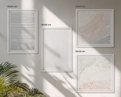 Strutture luminose, motivi di sabbia polittico con cornice