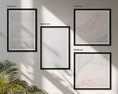 Strutture luminose, motivi di sabbia polittico con cornice