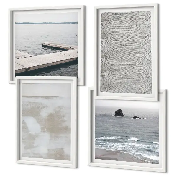 Polittico con cornice con design astratto e texture moderne