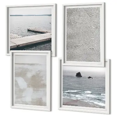 Polittico con cornice con design astratto e texture moderne