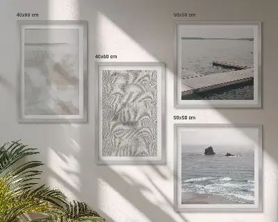 Polittico con cornice con design astratto e texture moderne