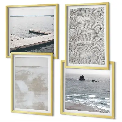 Polittico con cornice con design astratto e texture moderne
