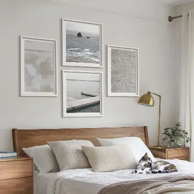 Polittico con cornice con design astratto e texture moderne