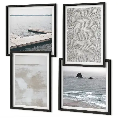 Polittico con cornice con design astratto e texture moderne