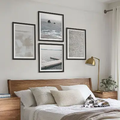 Polittico con cornice con design astratto e texture moderne