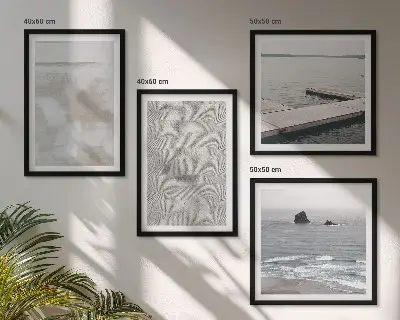 Polittico con cornice con design astratto e texture moderne