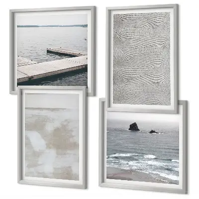 Polittico con cornice con design astratto e texture moderne