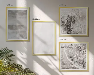 Galleria a parete con forme astratte moderne