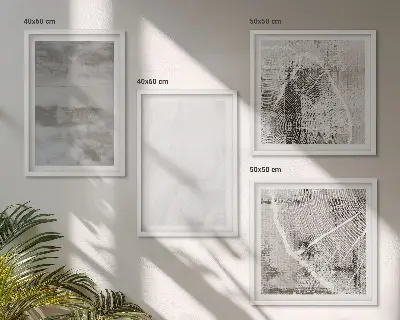 Galleria a parete con forme astratte moderne
