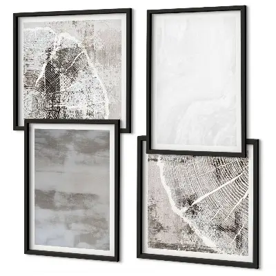 Galleria a parete con forme astratte moderne